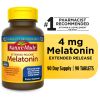 Nature Made Melatonin 4mg Extended Release Tablets, 100% Drug Free Sleep Aid, 90 Count