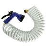 Whitecap P-0440 Coiled Hose with Adjustable Nozzle - 15', White