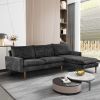 86'' Cashmere L Shape Convertible Sectional Sofa, Modern Sofa Couch for Living Room,3-Seat Comfy Sofa