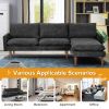 86'' Cashmere L Shape Convertible Sectional Sofa, Modern Sofa Couch for Living Room,3-Seat Comfy Sofa