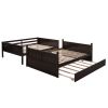 Full Over Full Bunk Bed with Twin Size Trundle, Espresso (old sku: LP000250AAP )