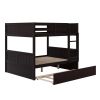 Full Over Full Bunk Bed with Twin Size Trundle, Espresso (old sku: LP000250AAP )