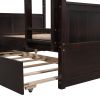 Full Over Full Bunk Bed with Twin Size Trundle, Espresso (old sku: LP000250AAP )