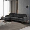 86'' Cashmere L Shape Convertible Sectional Sofa, Modern Sofa Couch for Living Room,3-Seat Comfy Sofa