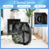 20 Inch Box Portable Floor Fan with 3 Speed Settings and Knob Control