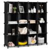 16 Cubes Plastic Storage Organizer with Rustproof Steel Frame