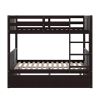 Full Over Full Bunk Bed with Twin Size Trundle, Espresso (old sku: LP000250AAP )