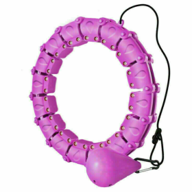 Custom Knots Weighted Hoola Fitness Hoop Smart Hula Thin Waist Weight Loss Knots Weighted Hoola Fitness Hoop Smart Hula Thin Waist Weight Loss (Color: Purple)