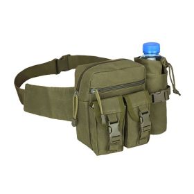 Hiking Cycling Outdoors Waterproof Wearproof Lightweight Waist Bag (Color: Army Green)