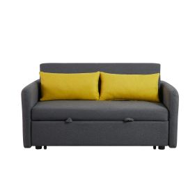 Twins Sofa Bed (Color: Grey)