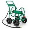 Garden Water Hose Reel Cart with 4 Wheels and Non-slip Grip