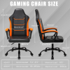 Ergonomic Gaming Chair, Comfortable Computer Chair for Heavy People, PU Leather Video Game Chairs for Adults, Adjustable Office Chair Gamer Chair