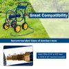 Garden Water Hose Reel Cart with 4 Wheels and Non-slip Grip